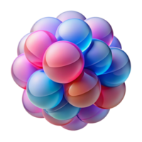 serene contemporary A field of overlapping, translucent circles, each with a unique gradient of color, creating a sense of depth and movement. Abstract impressionist style professional png