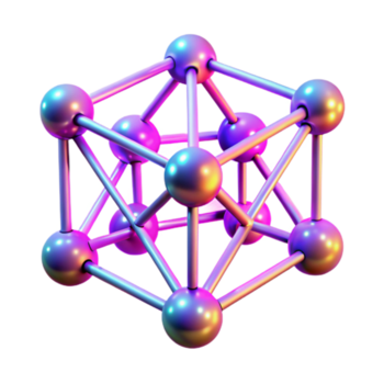 impresionante creativo un complejo red de interconectado nodos y líneas, prestados en brillante neón colores, iluminado por un pulsante, rítmico luz, en un cibernético Arte estilo 4k png