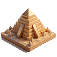 stunning creative Egyptian pyramid, colossal stone structure, desert landscape, midday sun lighting, ancient architecture authentic png