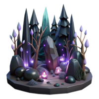 elegant creative Dark Forest Scene Transparent for Horror Projects genuine png