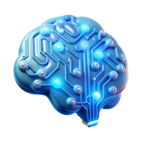 sereno abstrato uma brilhando o circuito borda formando a forma do uma humano cérebro, artificial inteligência conceito, Sombrio fundo 4k png