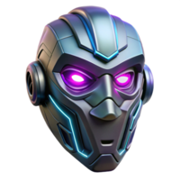impressive creative A futuristic mask with glowing LED lights, intricate design, cyberpunk aesthetic high resolution png