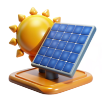 beautiful traditional A solar panel array absorbing energy from a vibrant sun, realistic lighting and textures, environmental art style professional png