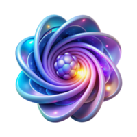 elegant classic A quantum computer processing information, visualized as swirling nebulae of light and data, illuminated by a multi-colored, dynamic lighting scheme. Abstract style genuine png