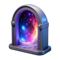 extraordinary artistic A magical portal opening to a galaxy filled with nebulae, vibrant cosmic colors, science fiction style genuine png