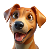 dramatic creative Portrait of a loyal dog with floppy ears, a wet nose, and a happy expression, lit by warm sunlight, in a photographic style genuine png