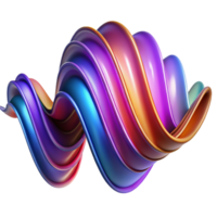 extraordinary minimalist An abstract representation of sound waves, visualized as undulating ribbons of color, with a dynamic lighting scheme and a smooth, glossy finish. Kinetic art style detailed png