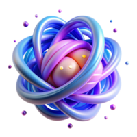 stunning contemporary A quantum computer core emitting swirling particles of light, abstract art, vibrant colors high resolution png