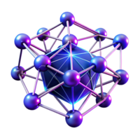 vibrant minimalist A complex network of interconnected nodes and data streams, glowing lines and pulsating energy, dark background with blue and purple hues, abstract style 4K png