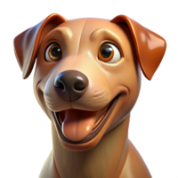 extraordinary artistic Portrait of a loyal dog with floppy ears, a wet nose, and a happy expression, lit by warm sunlight, in a photographic style exclusive png