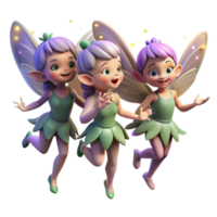 elegant abstract A group of mischievous pixies dancing in a moonlit glade, their wings shimmering with iridescent dust. Soft, magical lighting. Fantasy art style authentic png