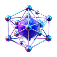 extraordinary contemporary A complex network of interconnected nodes and data streams, glowing lines and pulsating energy, dark background with blue and purple hues, abstract style high quality png