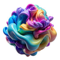 elegant abstract A swirling mass of colorful ink, diffusing and blending in water, creating intricate patterns and textures 4K png