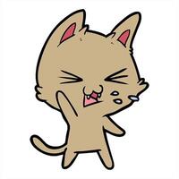 A cartoon cat with its mouth open and its eyes closed video