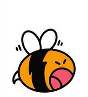 A cartoon bee with its mouth open and eyes closed video