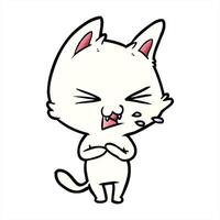 A cartoon cat with open mouth and open eyes video