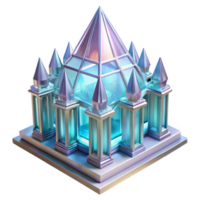 dramatic modern Crystal palace, intricate glass structure, refracted light, ethereal atmosphere, fantasy architecture, 8k, authentic png