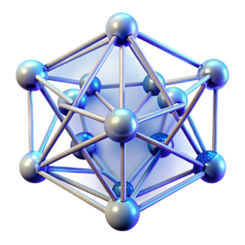 vivace tradizionale un' Rete di interconnesso, raggiante nodi, formatura un' complesso, simile al web struttura, con un' futuristico, tecnologico estetico originale png