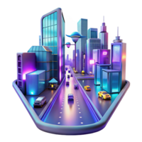 dramatic rustic A futuristic city street with holographic advertisements and flying vehicles, vibrant neon lighting and reflections, cyberpunk style high resolution png