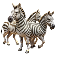 dramatic contemporary A zebra herd migrating across the savanna, striped patterns, dynamic pose high quality png