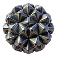 dramático clássico geométrico formas tesselado dentro uma complexo, recorrente padrão, rendido dentro fosco Preto e metálico prata, minimalista estilo original png