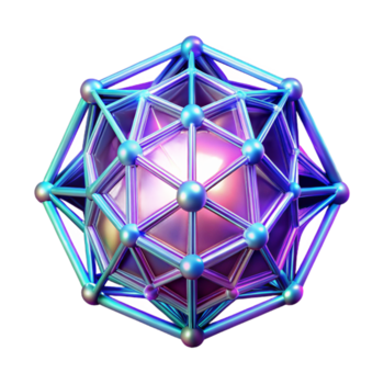 sereno contemporáneo un fractal web pulsante con neón luz, en un cyberpunk Arte estilo, original png