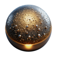 dramatic creative A field of shimmering, metallic particles, suspended in a dark, void-like space, illuminated by a single, intense light source detailed png