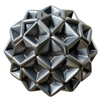 impressionante abstrato geométrico formas tesselado dentro uma complexo, recorrente padrão, rendido dentro fosco Preto e metálico prata, minimalista estilo genuíno png