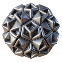 elegante criativo geométrico formas tesselado dentro uma complexo, recorrente padrão, rendido dentro fosco Preto e metálico prata, minimalista estilo exclusivo png