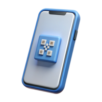wonderful modern Smartphone displaying a QR code exclusive png