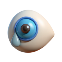 elegant minimalist A single human eye, crying a single tear professional png