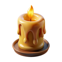 impressive abstract Burning candle with dripping wax genuine png