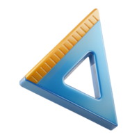 stunning vintage Architect's scale ruler, triangular 4K png