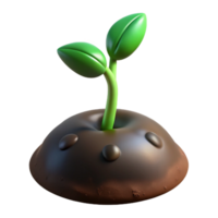 beautiful minimalist A sprouting seed, pushing through dark soil, dramatic chiaroscuro lighting, close-up macro photography authentic png