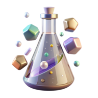 beautiful abstract Erlenmeyer Flask Chemistry Isolated for Science Illustrations high resolution png