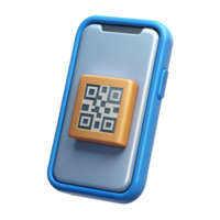 extraordinário artístico Smartphone exibindo uma qr código original png