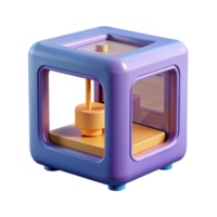 dramatic abstract 3D printer creating a small object exclusive png