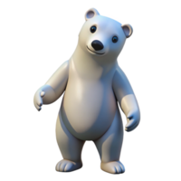 stunning rustic A polar bear standing on hind legs high quality png