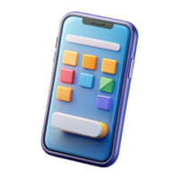 vibrant artistic Smartphone mockup displaying mobile app interface authentic png
