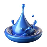 elegant creative A single drop of water splashing into a puddle, high-speed photography, dynamic and abstract premium png