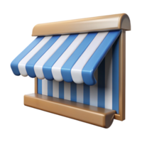 beautiful rustic Window awning, striped, retractable, high resolution png