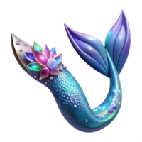 extraordinary creative Fantasy Mermaid Tail Mythical Design Isolated genuine png