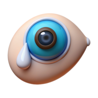magnificent creative A single human eye, crying a single tear premium png
