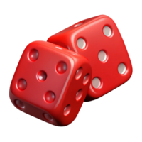 elegant rustic A pair of red dice showing snake eyes genuine png