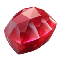 beautiful abstract A single, polished gemstone, ruby red original png