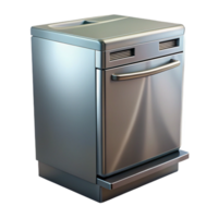 elegant rustic Dishwasher, stainless steel, built-in authentic png
