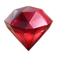 serene classic A single, polished gemstone, ruby red exclusive png