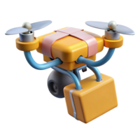 dramatic classic Delivery drone carrying a package professional png