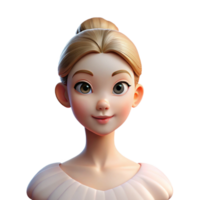 magnificent modern Portrait of a graceful ballerina with delicate features and flowing tulle, lit by a soft spotlight, in an Impressionistic style genuine png
