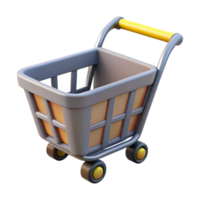 magnifico moderno un' shopping carrello, minimalista disegno, astratto consumismo alto risoluzione png